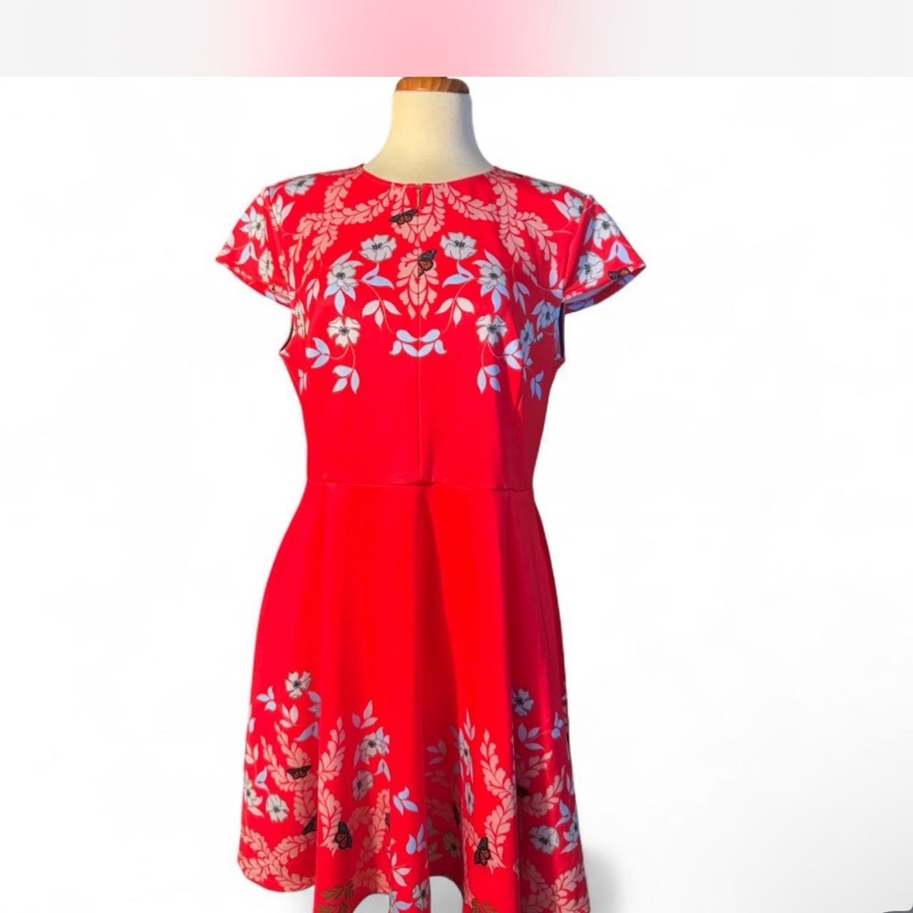 Ted Baker Red and White Floral Mini Dress